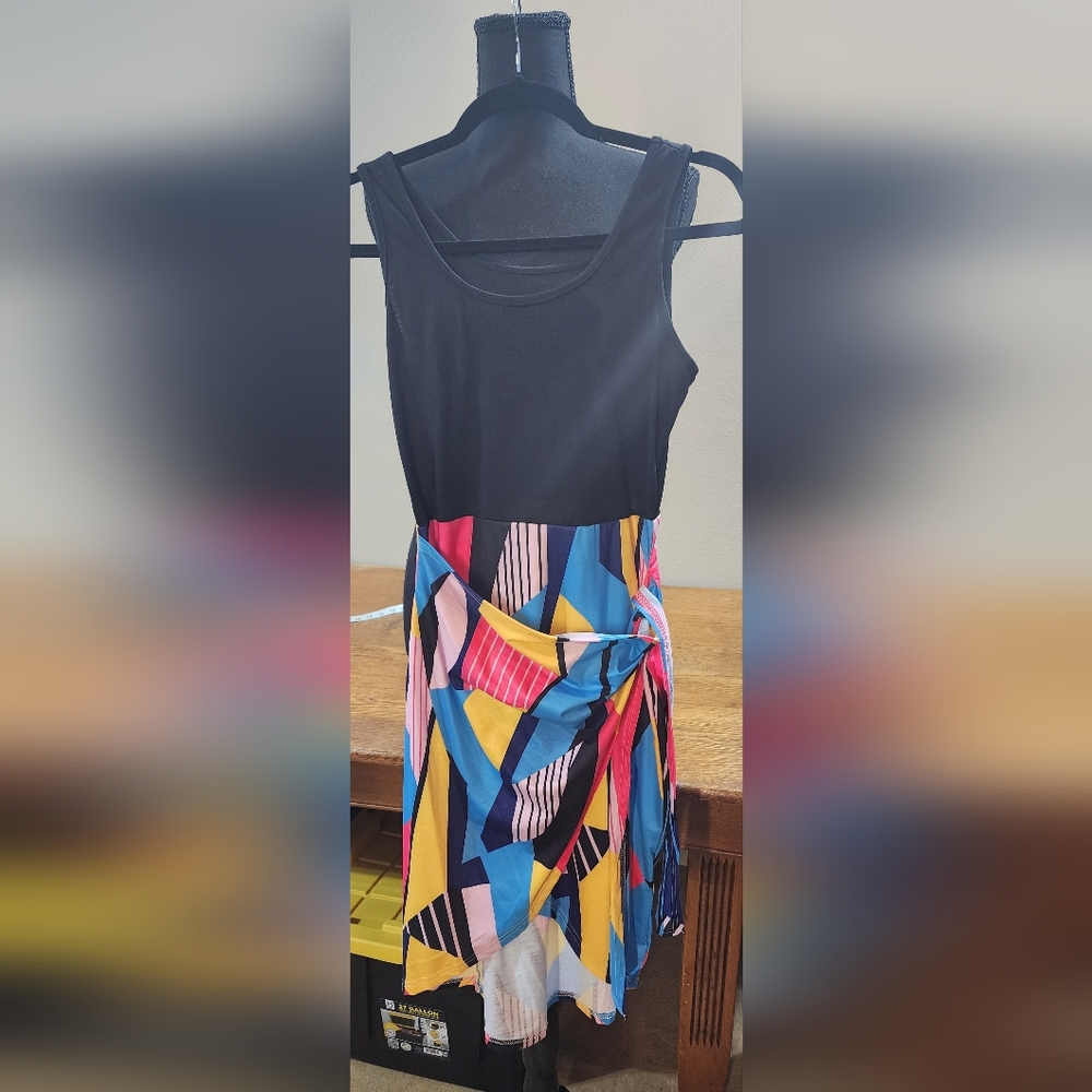 SHEIN Womens Sarong Style Dress NWOT Colorful Size Small